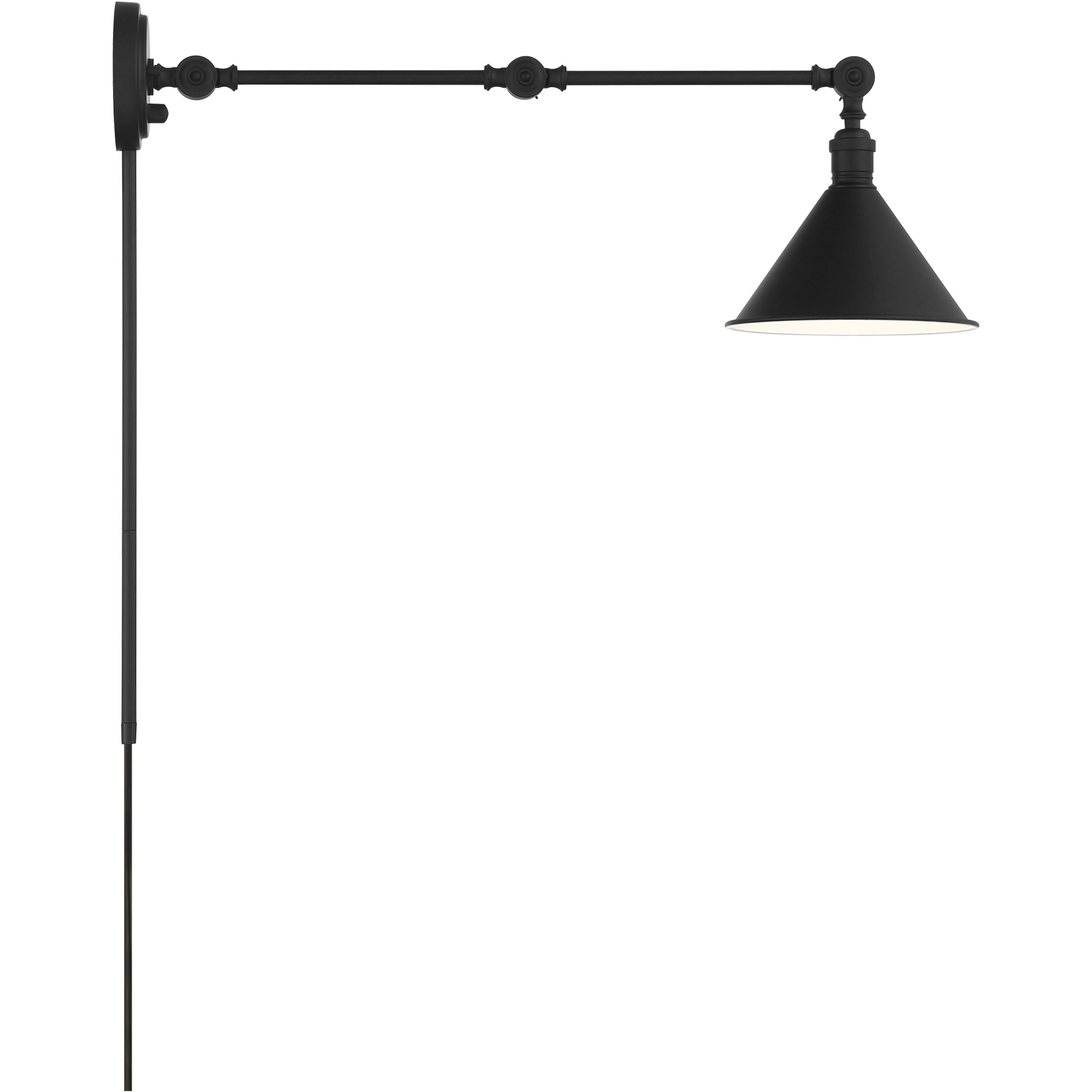 Delancey 27 inch 60.00 watt Matte Black Swing Arm Wall Wall Light