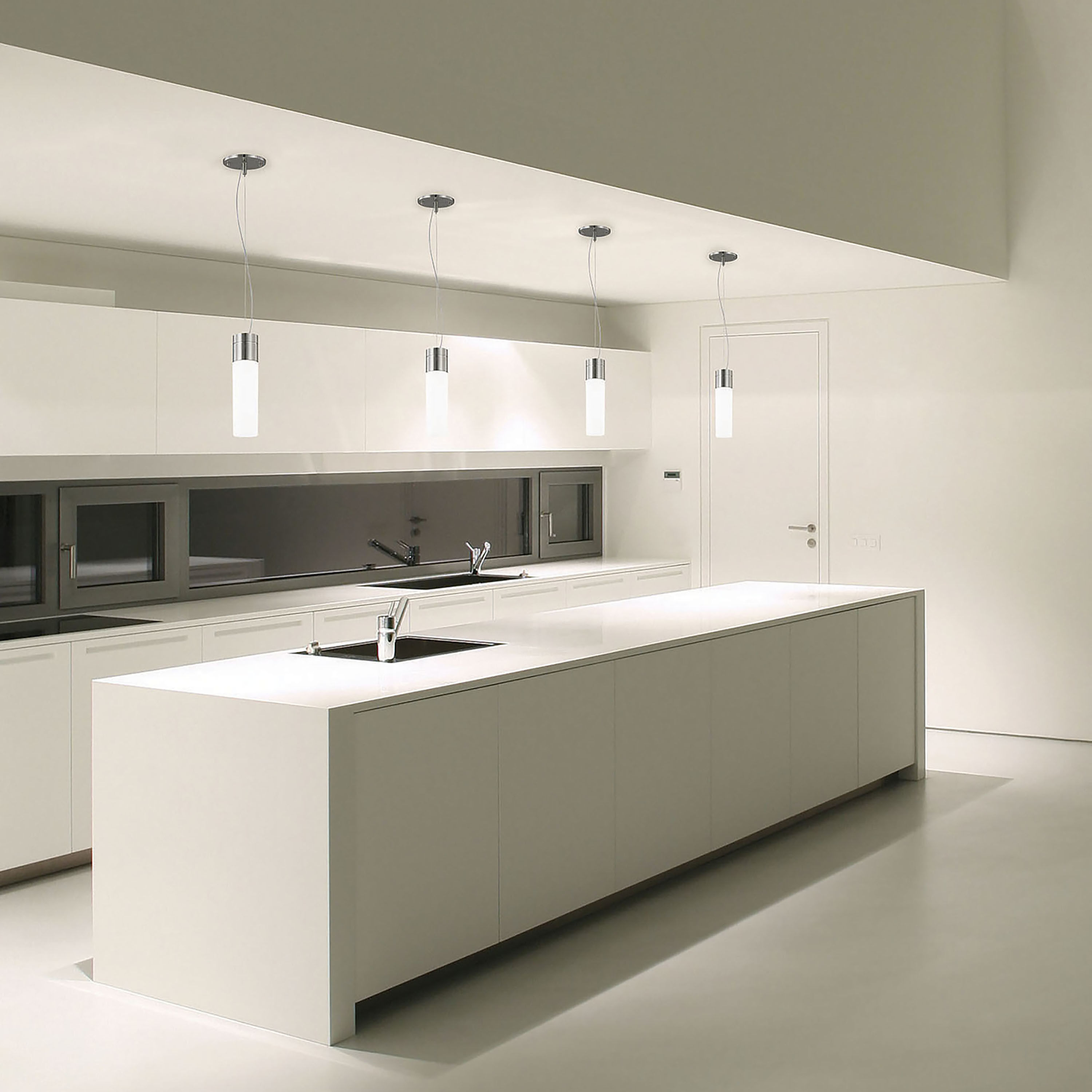 Link LED 3 inch Brushed Nickel Pendant Ceiling Light