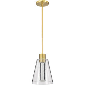 Aura LED 7.25 inch Brushed Brass Pendant Ceiling Light