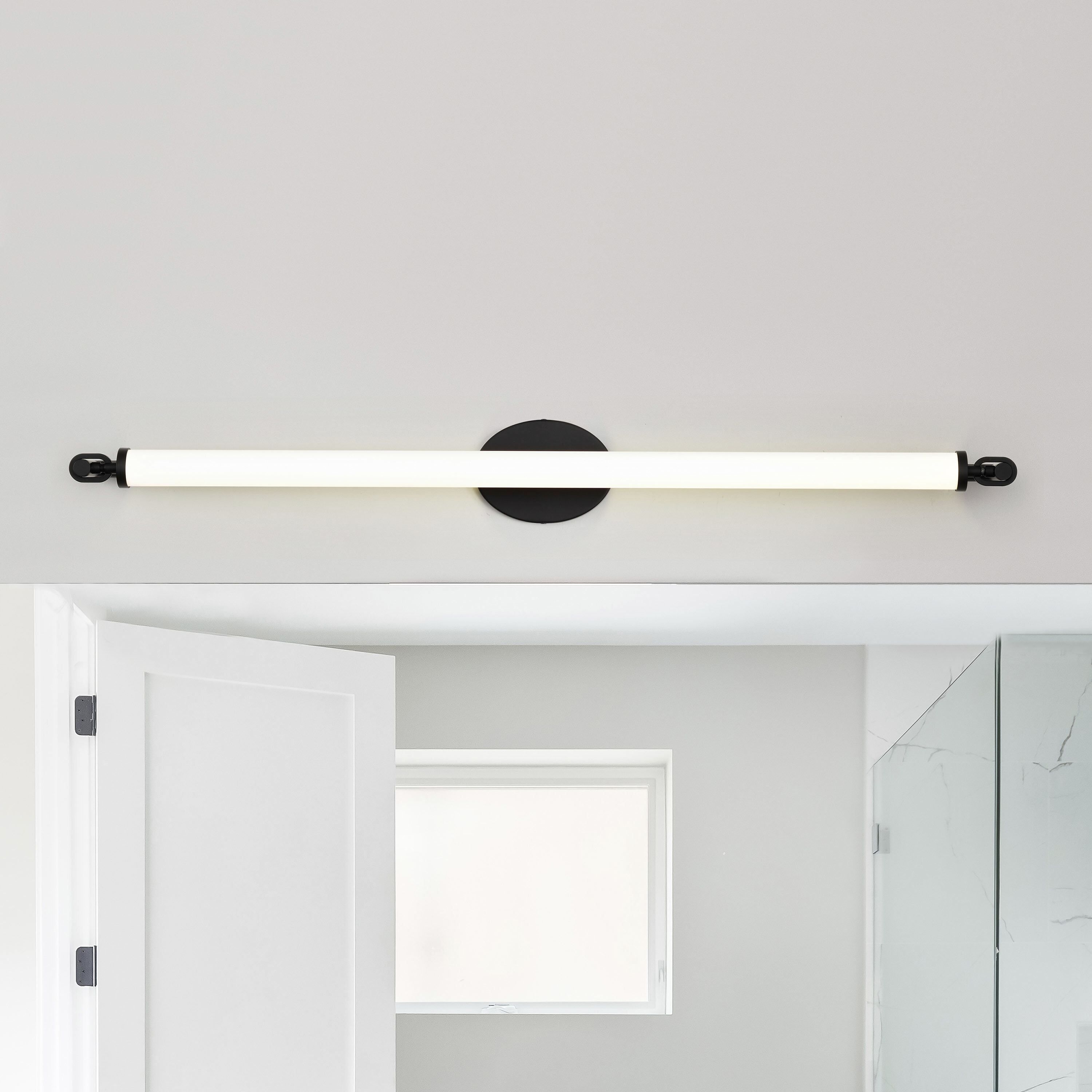 Edgeworth LED 39.63 inch Matte Black Vanity Light Wall Light