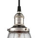 Vintage 1 Light 6.5 inch Polished Nickel Pendant Ceiling Light