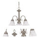 Ballerina 3 Light 20 inch Brushed Nickel Chandelier Ceiling Light