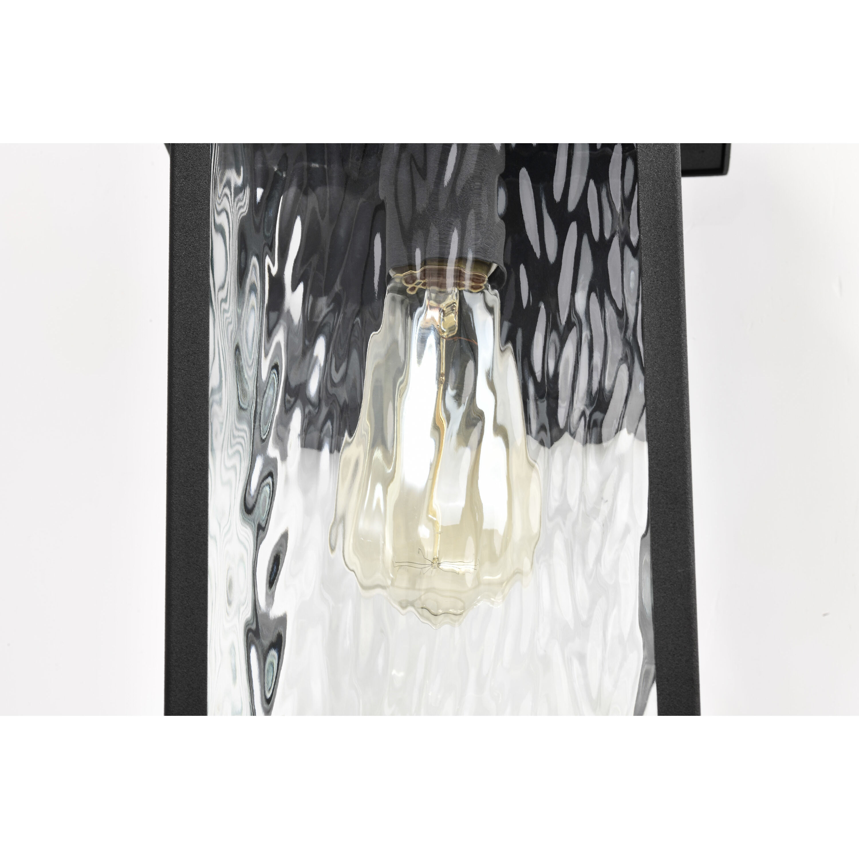 Austen 17 inch Matte Black Outdoor Wall Lantern, Large