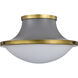 Lafayette 1 Light 18 inch Matte Gray Flush Mount Ceiling Light