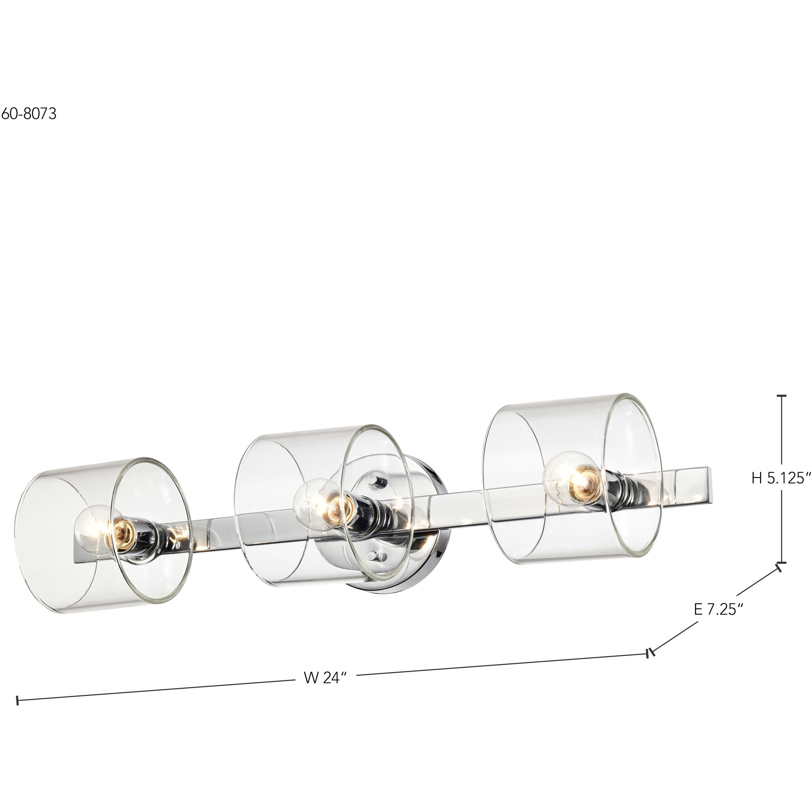 Marlowe 3 Light 24 inch Polished Nickel Vanity Light Wall Light