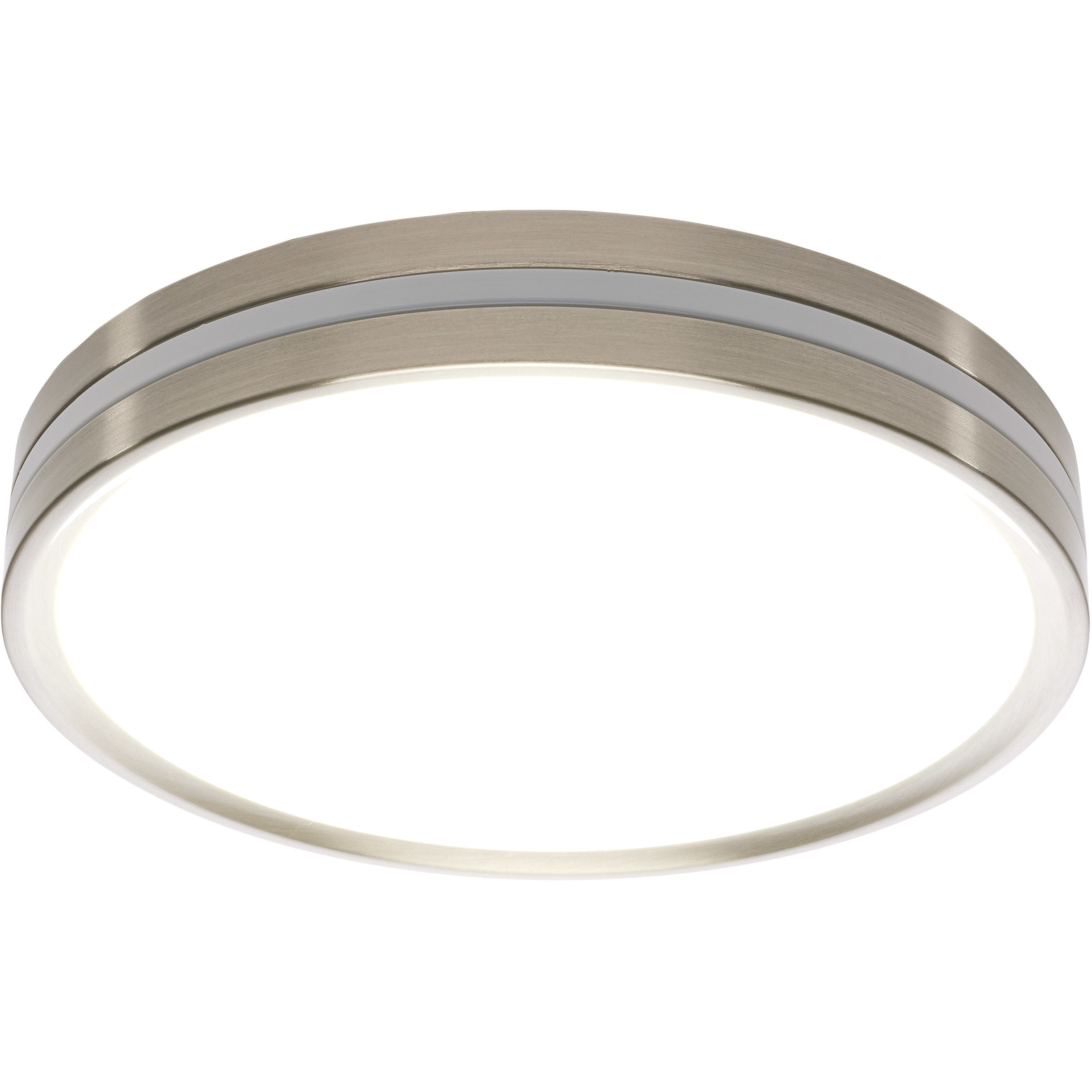 Brentwood LED 11.42 inch Brushed Nickel Flush Mount with Night Light Ceiling Light