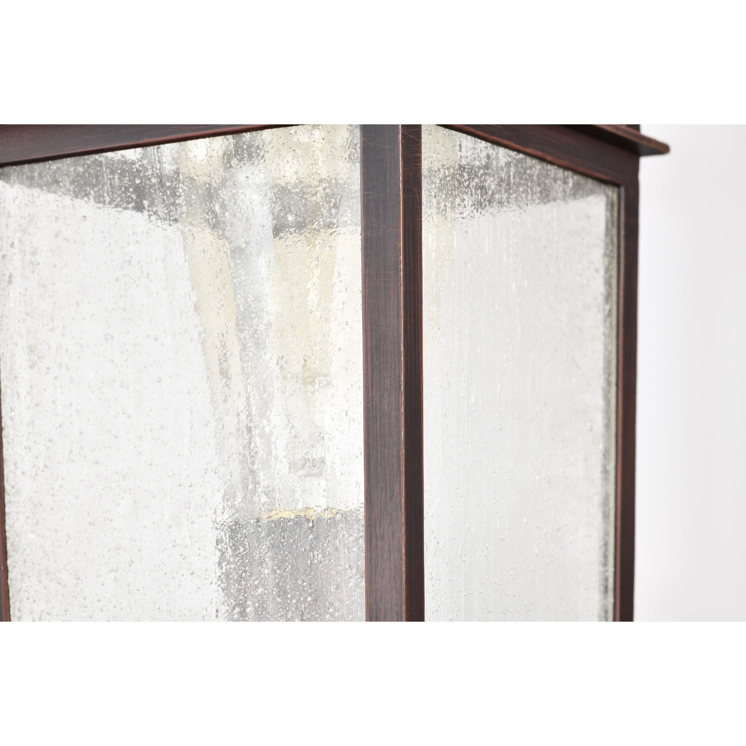 Cove Neck 14 inch Rustic Bronze Post Lantern, Small