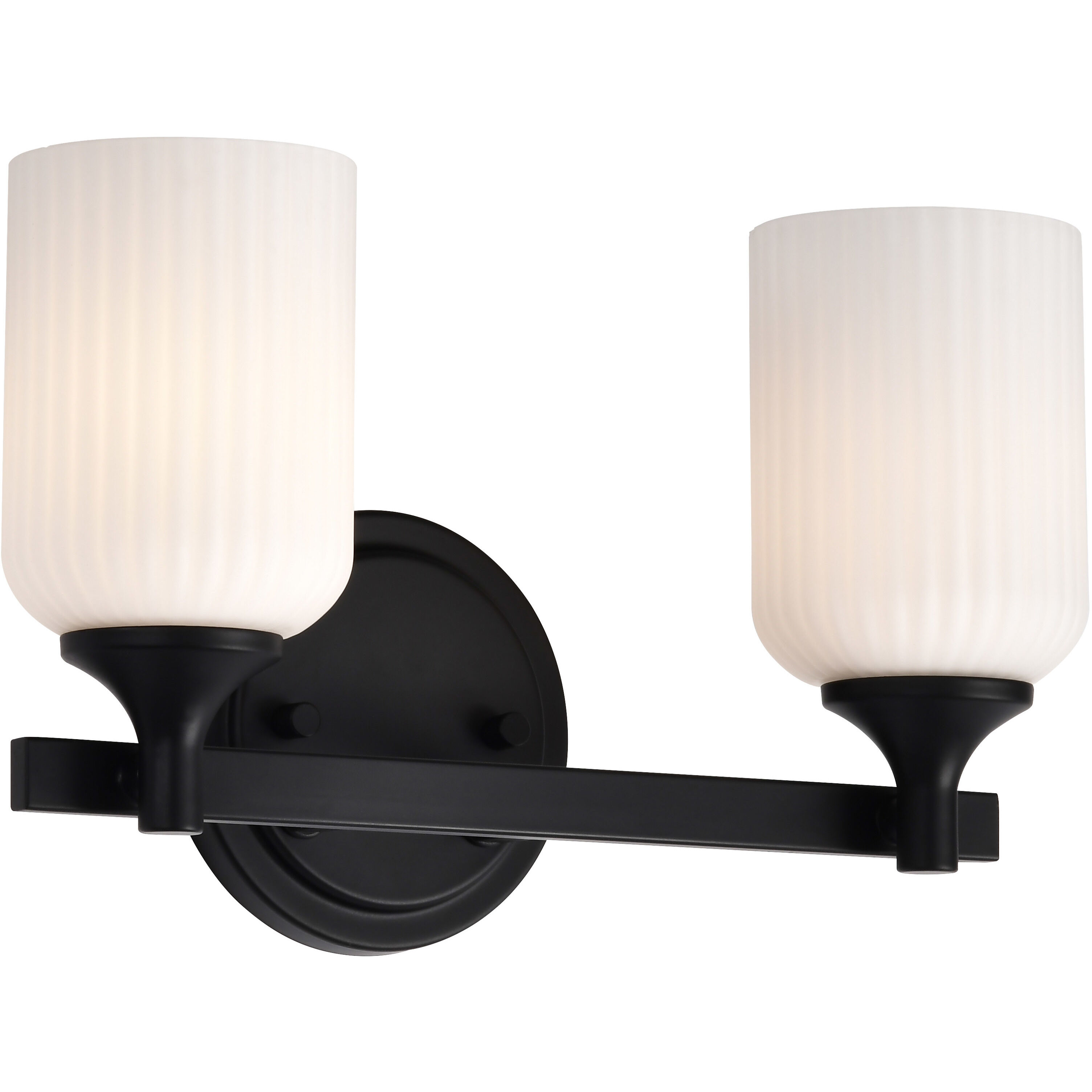 Solara 13.38 inch Matte Black Vanity Wall Light