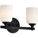 Solara 13.38 inch Matte Black Vanity Wall Light