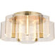 Kenzo LED 17.75 inch Polished Anodized Bronze Flush Mount Ceiling Light