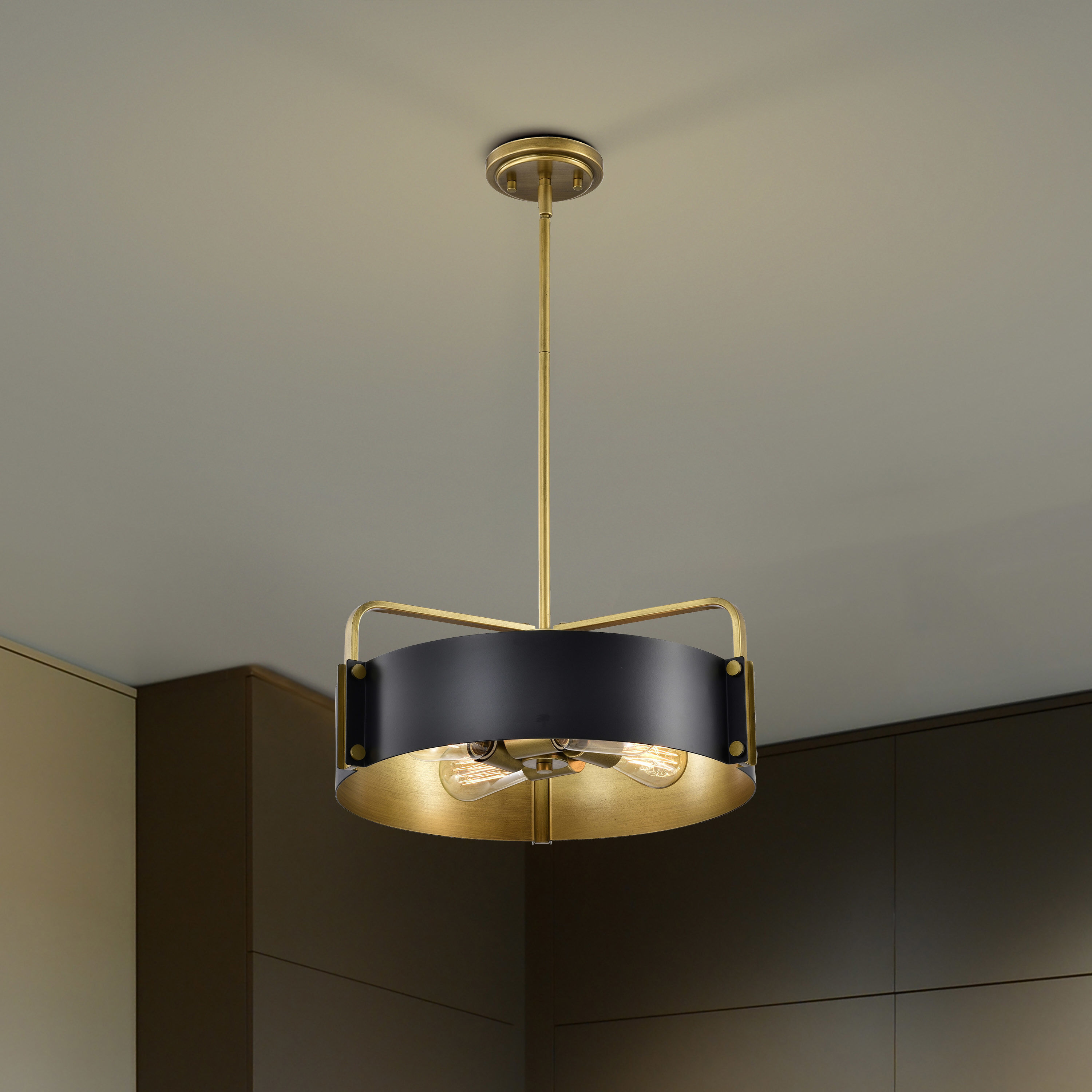 Altos 4 Light 18 inch Matte Black Pendant Ceiling Light