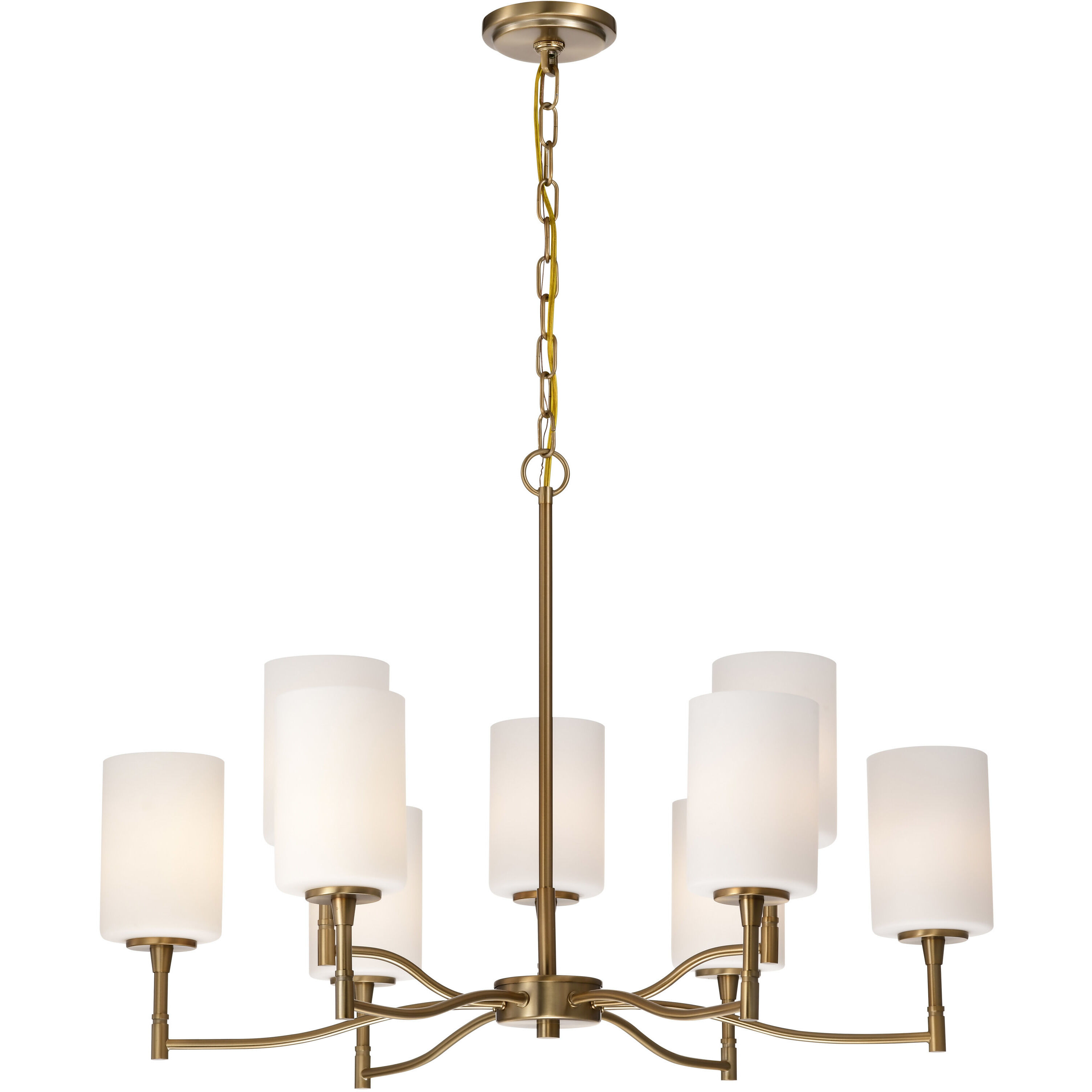 Liam 30 inch Burnished Brass Chandelier Ceiling Light