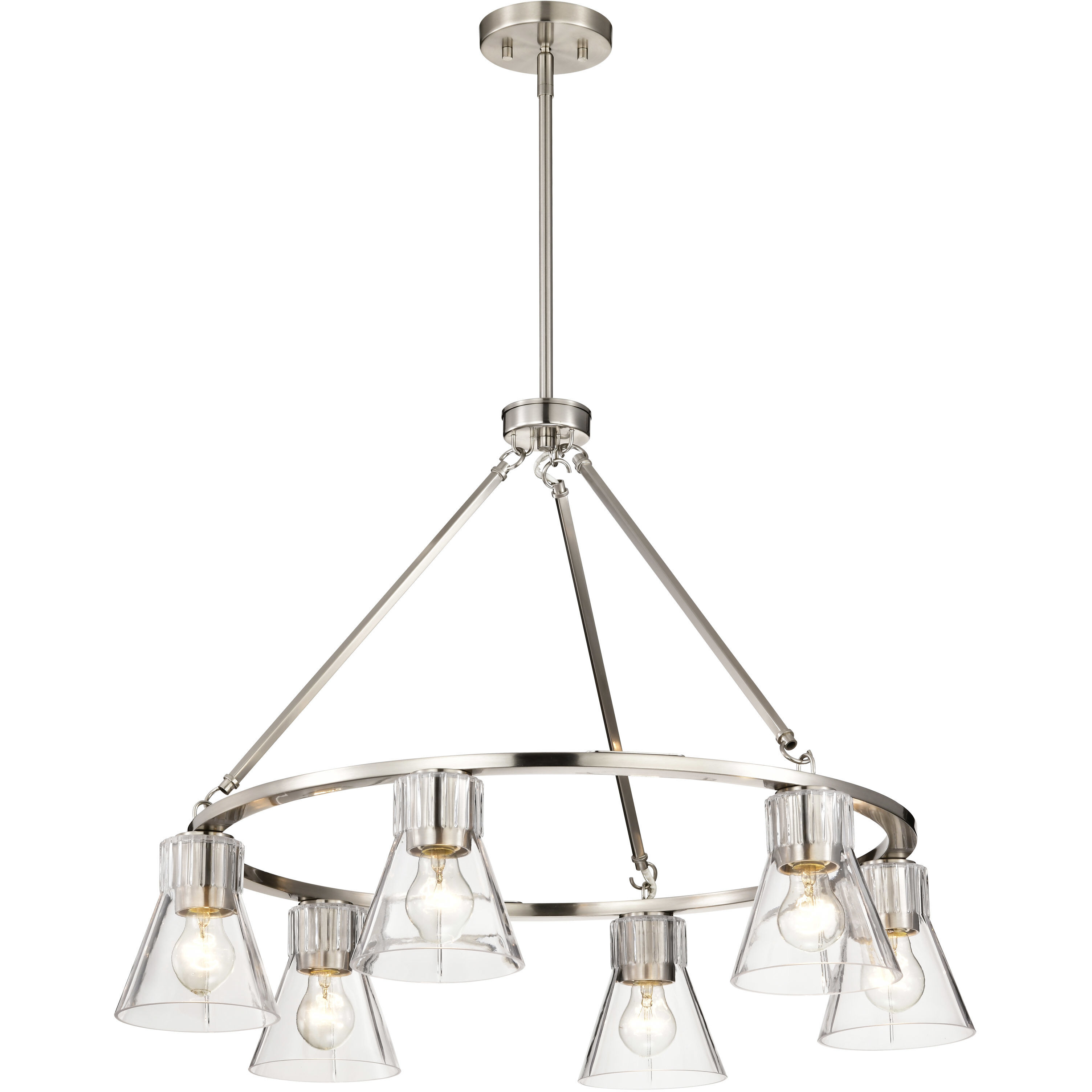 Gianna 30 inch Brushed Nickel Chandelier Ceiling Light