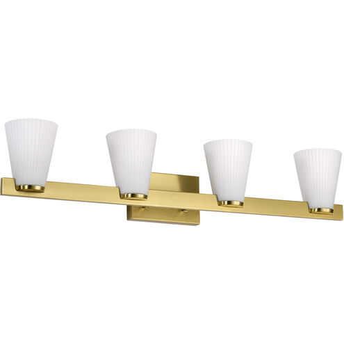Royale 33.5 inch Burnished Brass Vanity Wall Light