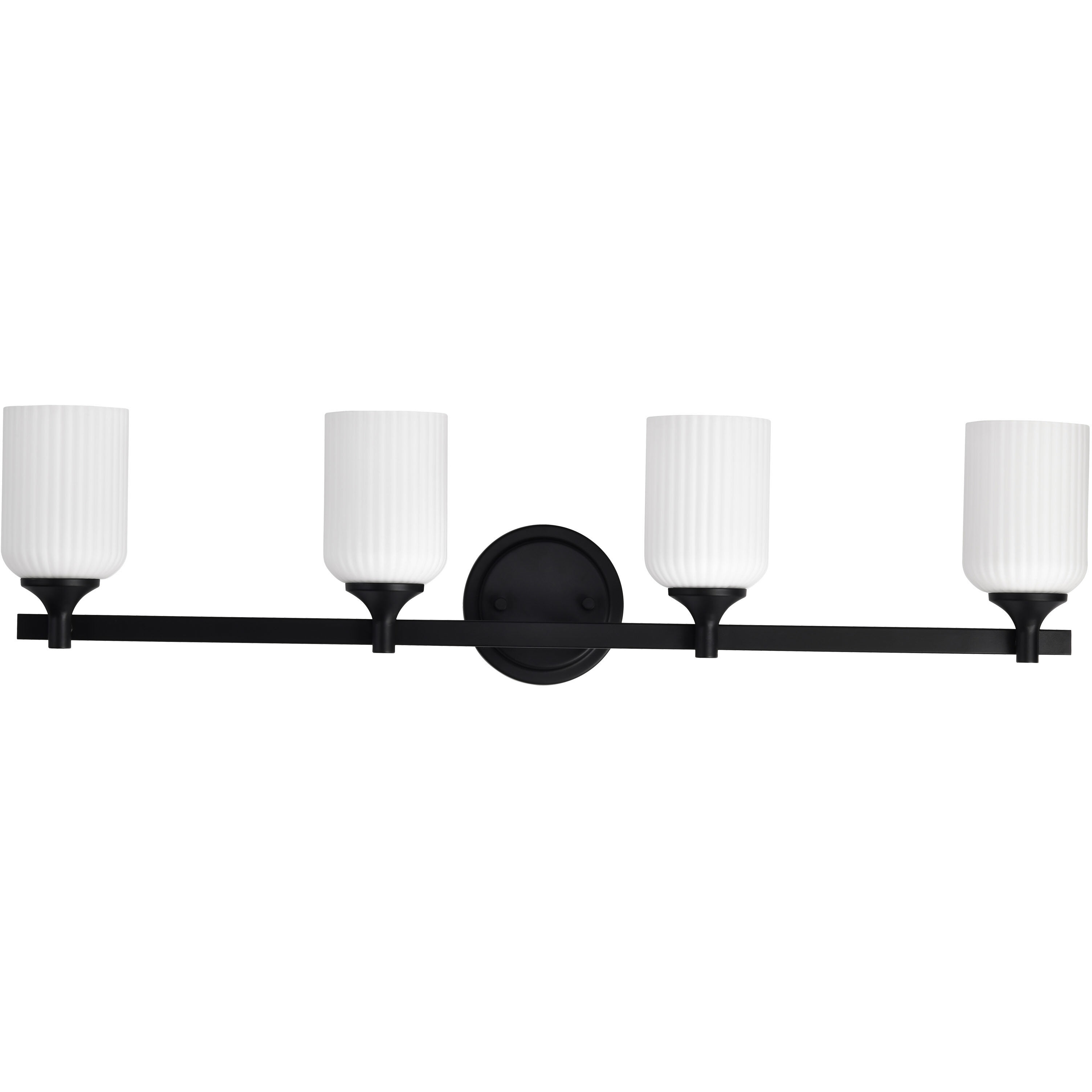 Solara 32.63 inch Matte Black Vanity Wall Light