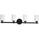 Solara 32.63 inch Matte Black Vanity Wall Light
