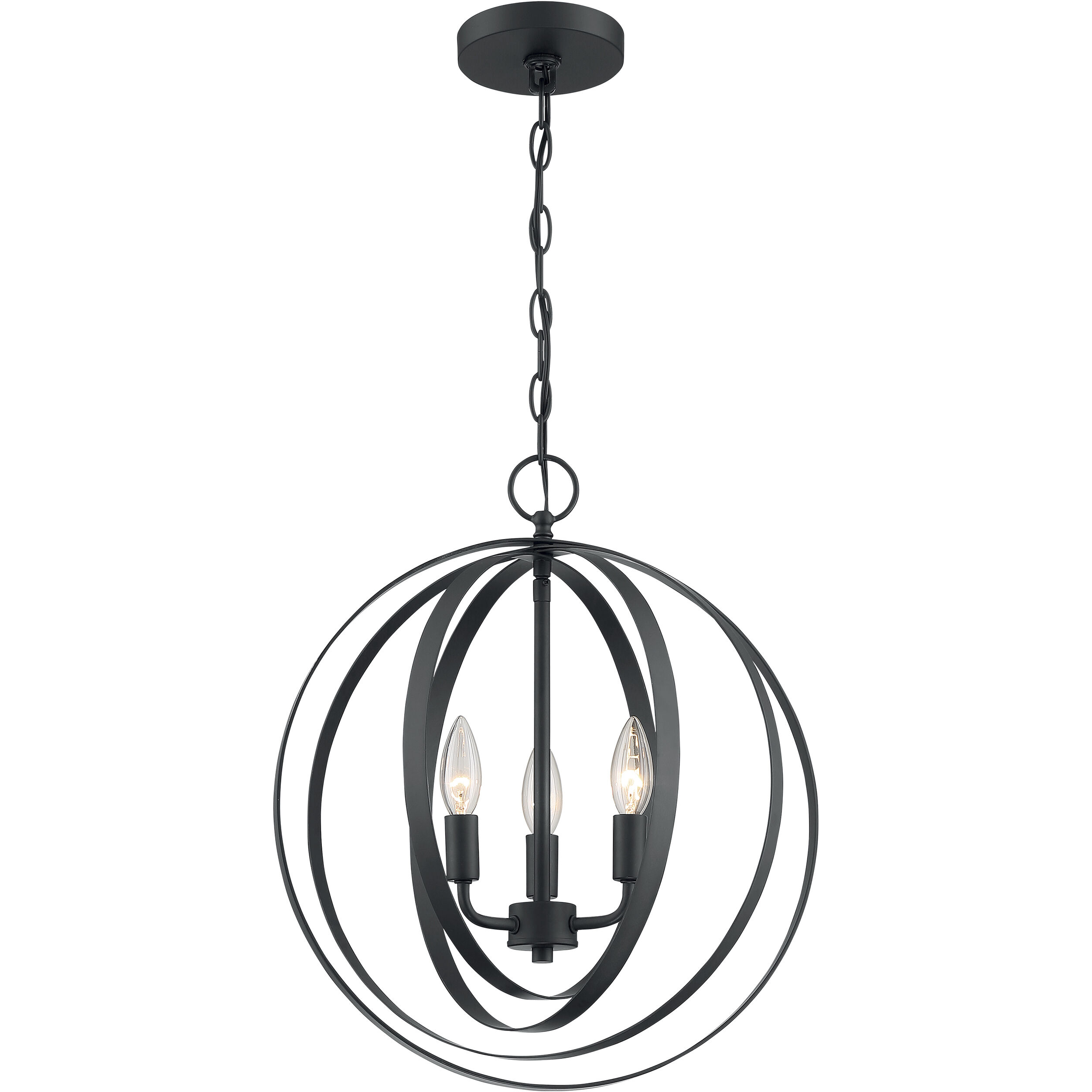 Pendleton 3 Light 16 inch Matte Black Pendant Ceiling Light