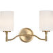 Liam 16 inch Burnished Brass Vanity Wall Light