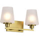 Lune 16 inch Vintage Brass Vanity Wall Light