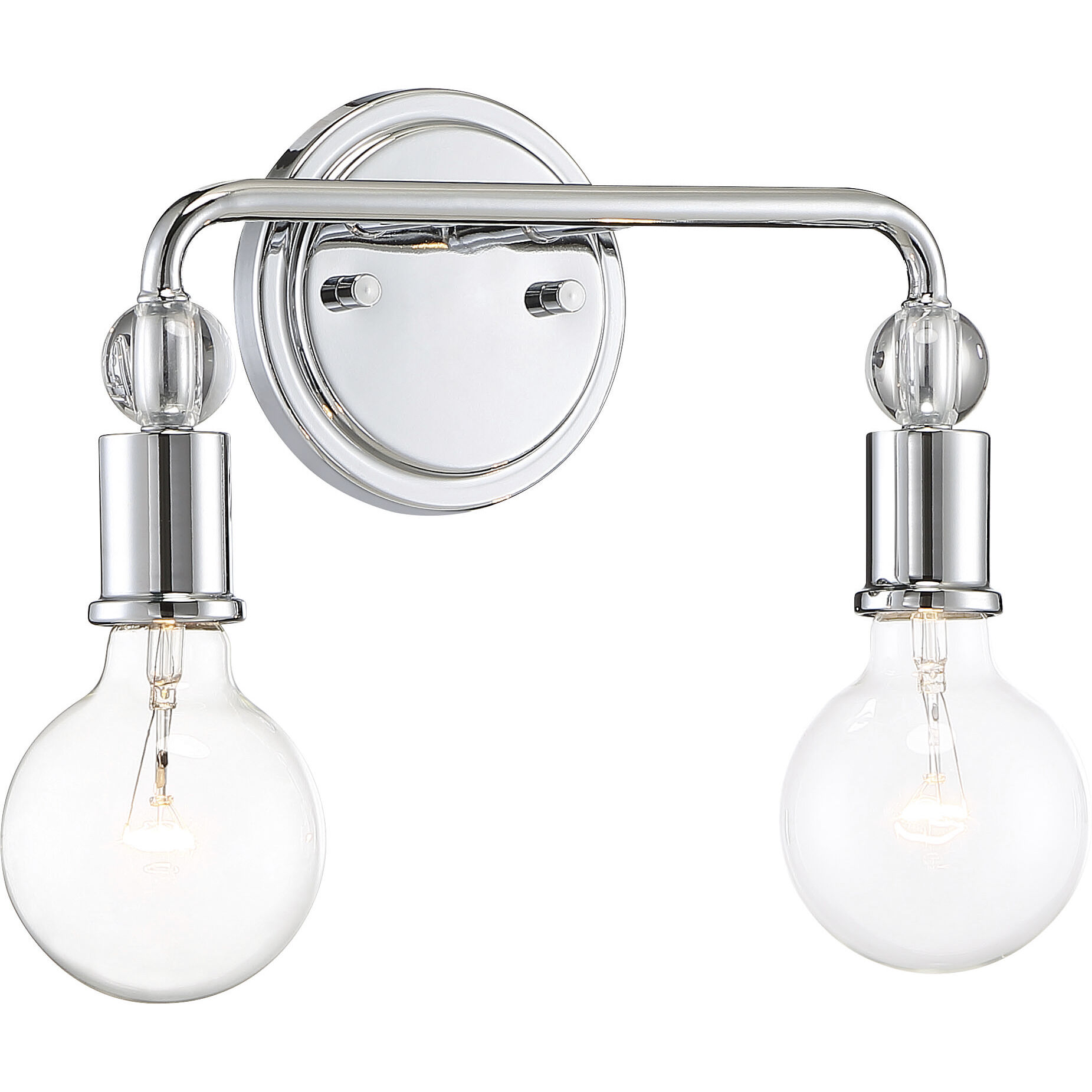 Bounce 2 Light 13.88 inch Polished Nickel Vanity Light Wall Light