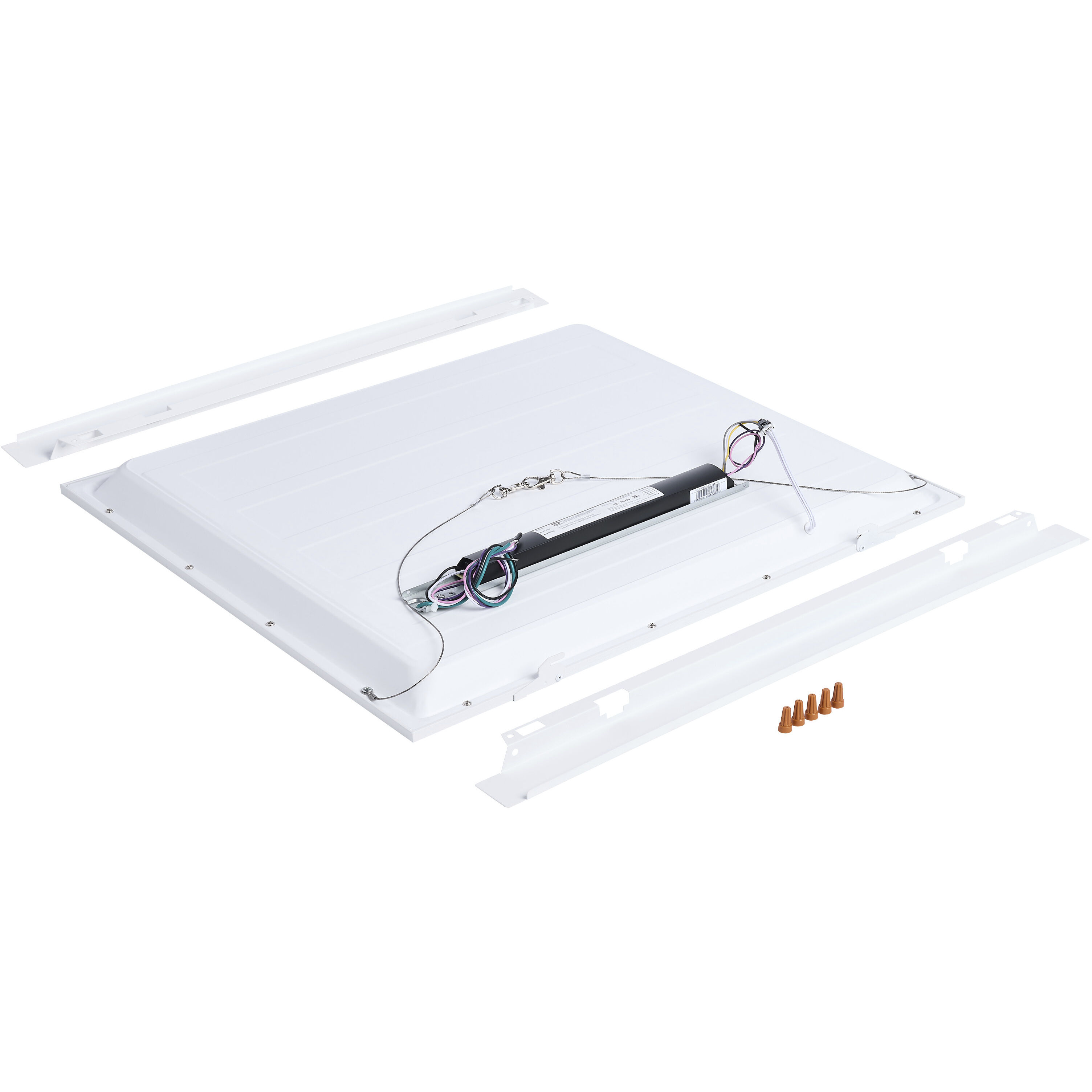 Brentwood LED 23.81 inch Matte White Flat Panel Ceiling Light, Backlit