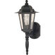 Central Park 1 Light 12 inch Textured Black Outdoor Wall Lantern