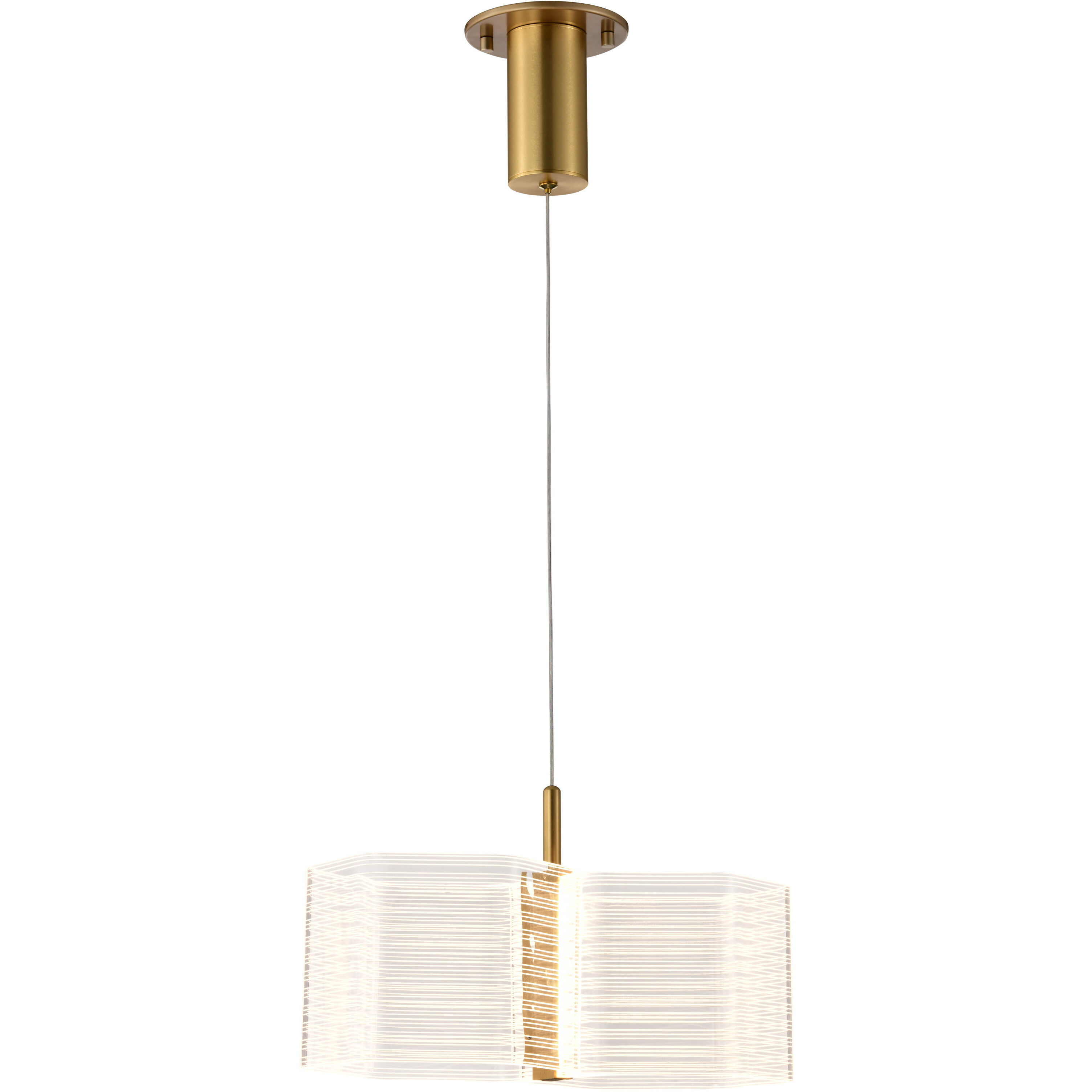 Kenzo LED 7.63 inch Polished Anodized Bronze Pendant Ceiling Light