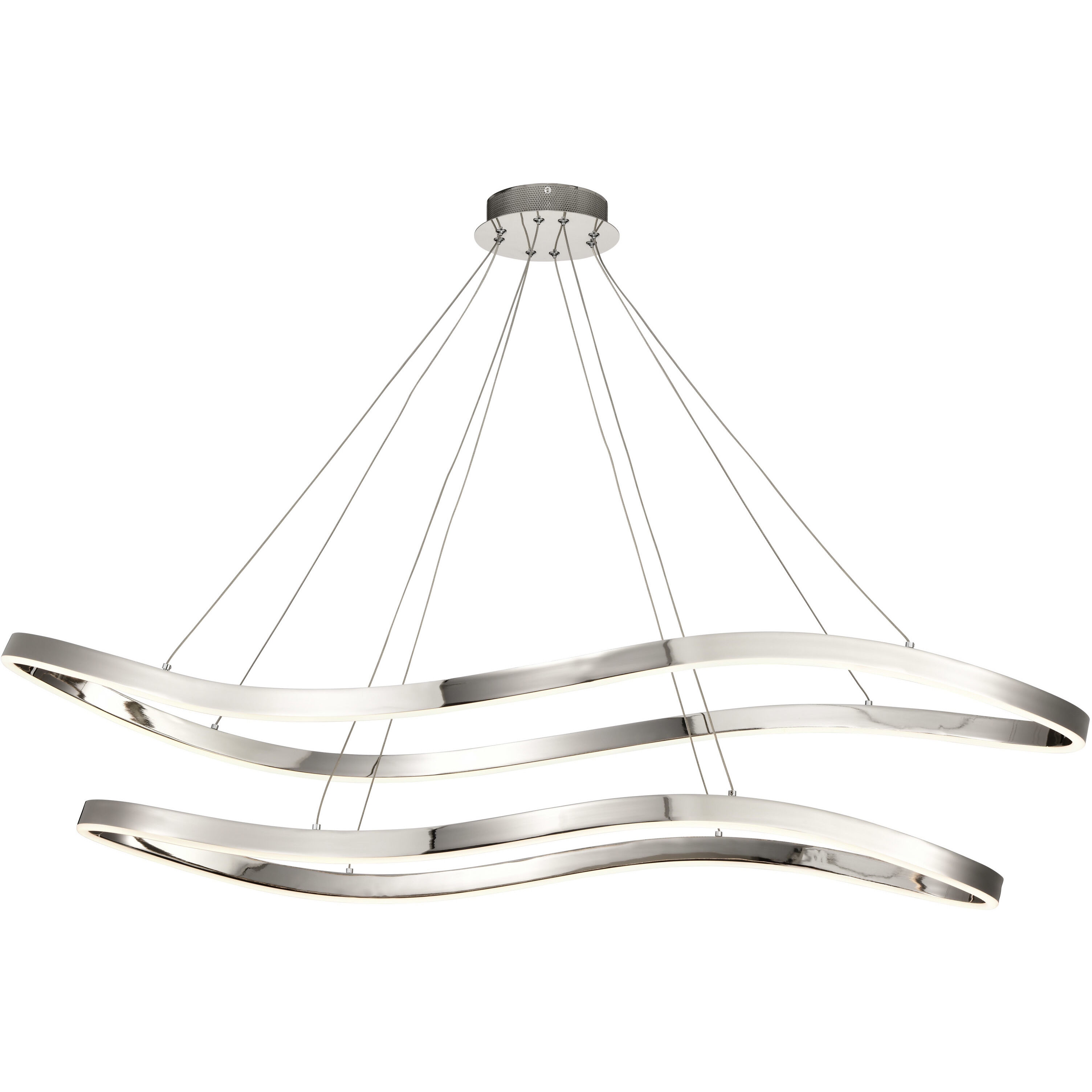 Sylas LED 20.1 inch Polished Nickel Pendant Ceiling Light