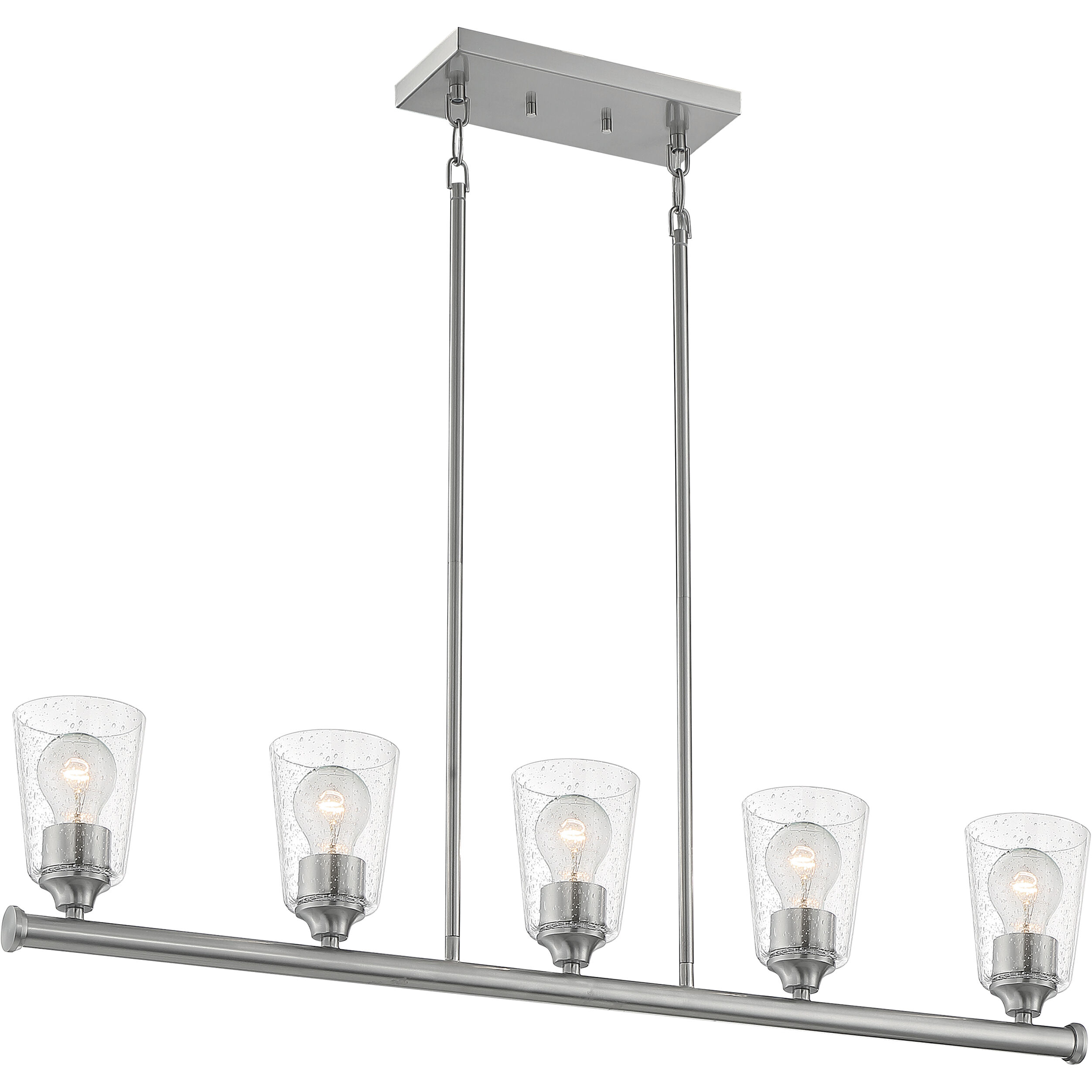 Bransel 5 Light 4.5 inch Brushed Nickel Pendant Ceiling Light