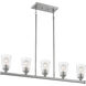Bransel 5 Light 4.5 inch Brushed Nickel Pendant Ceiling Light