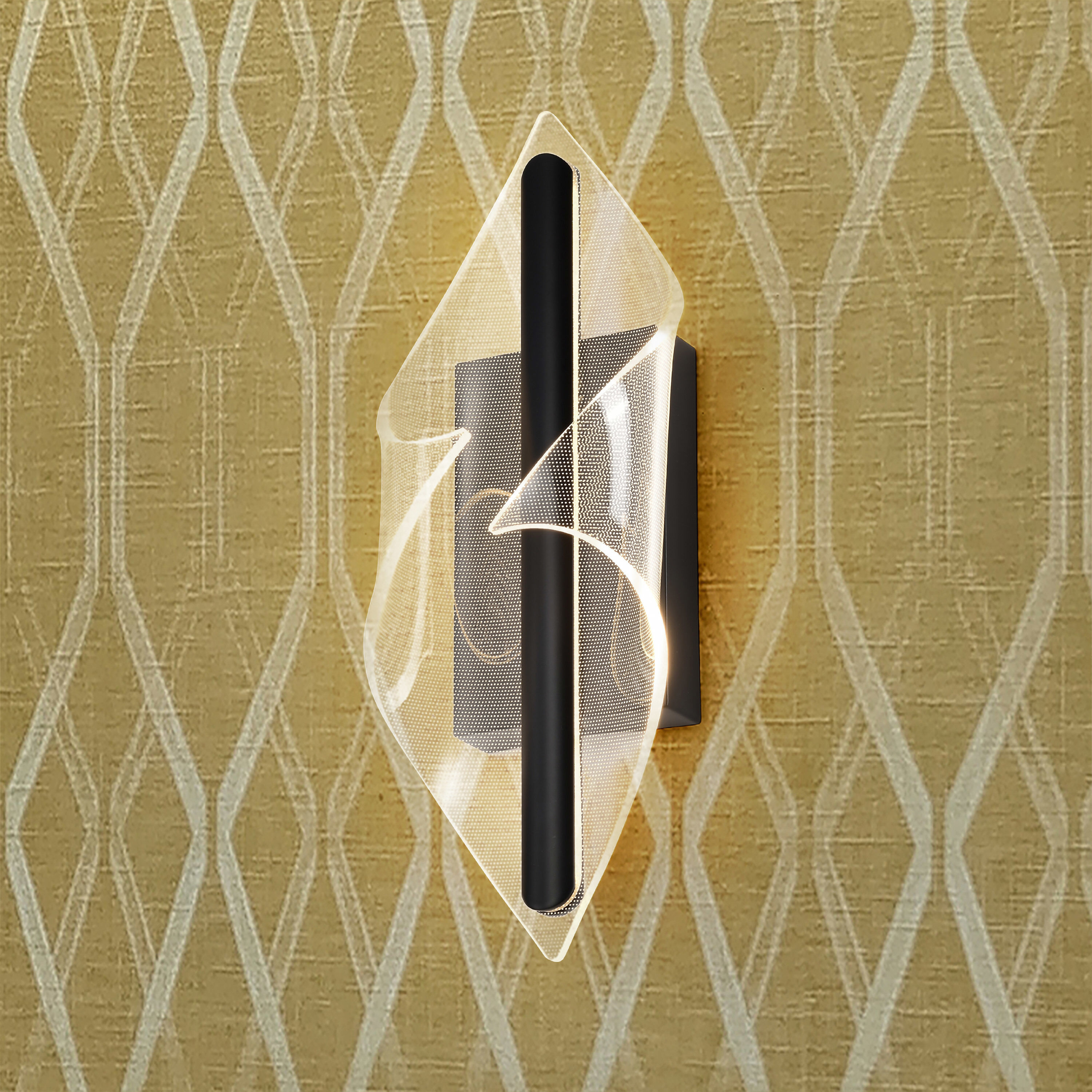 Geneva LED 6.25 inch Matte Black Vanity Light Wall Light