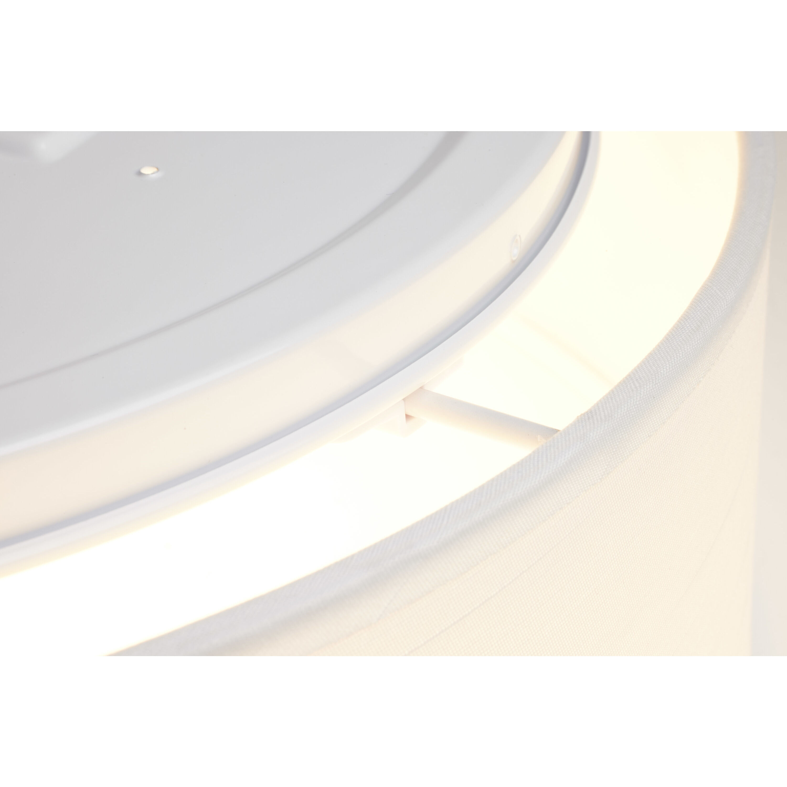 Brentwood LED 15 inch White Fabric Flush Mount Ceiling Light