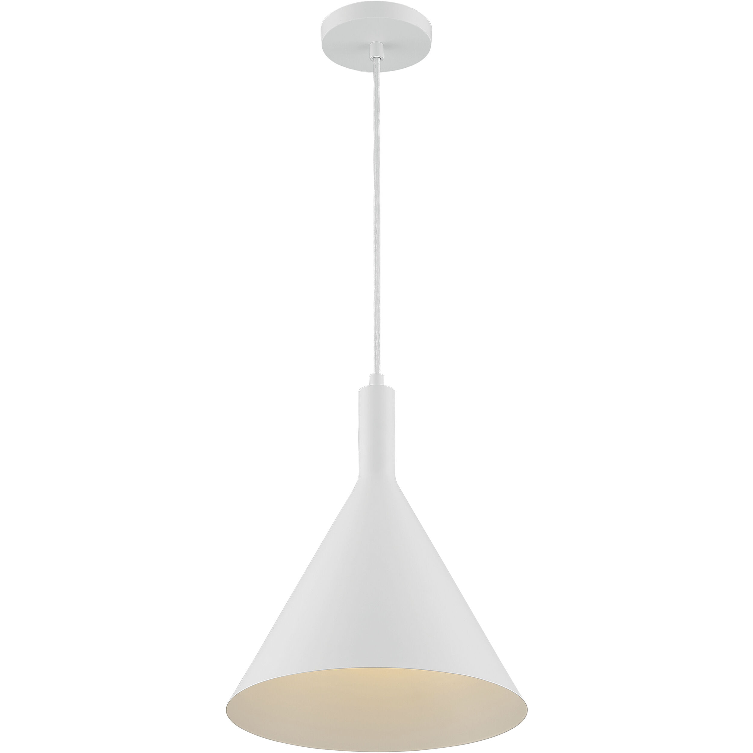 Lightcap 1 Light 12 inch Matte White Pendant Ceiling Light