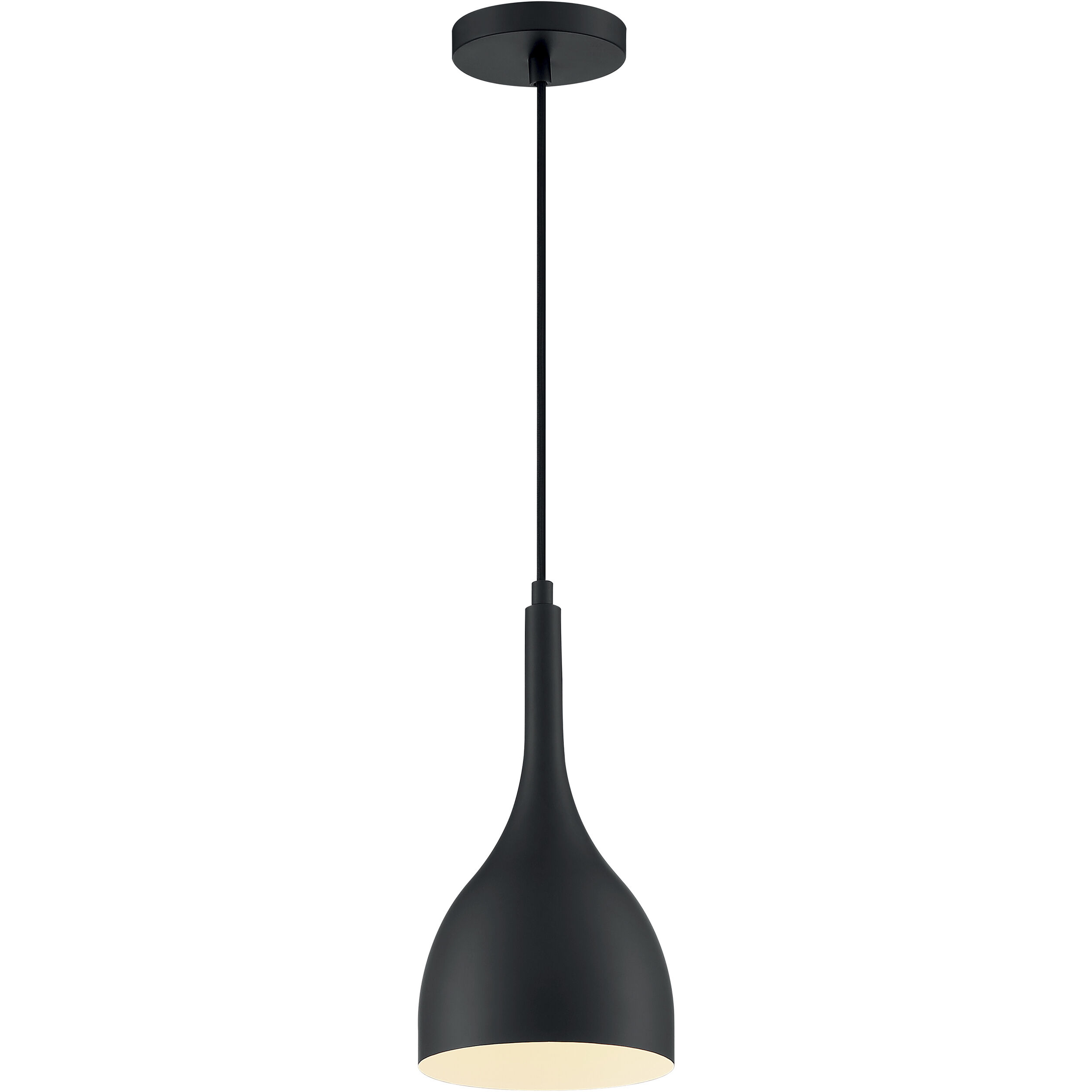 Bellcap 1 Light 6.75 inch Matte Black Pendant Ceiling Light
