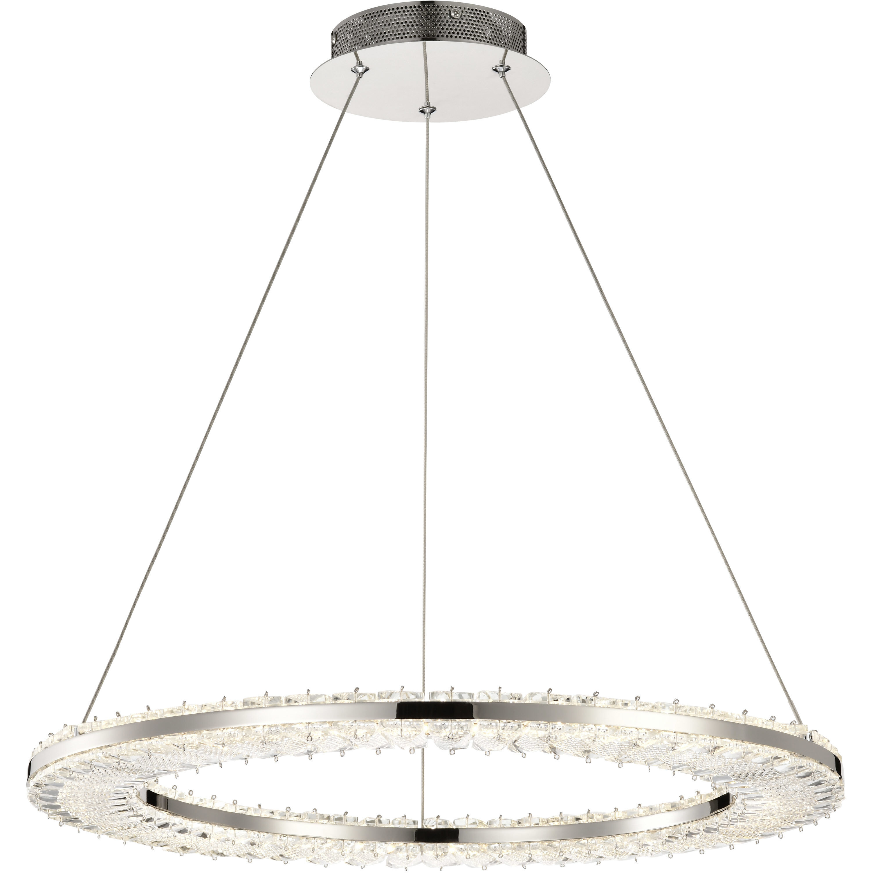 Nova LED 22.88 inch Polished Nickel Pendant Ceiling Light