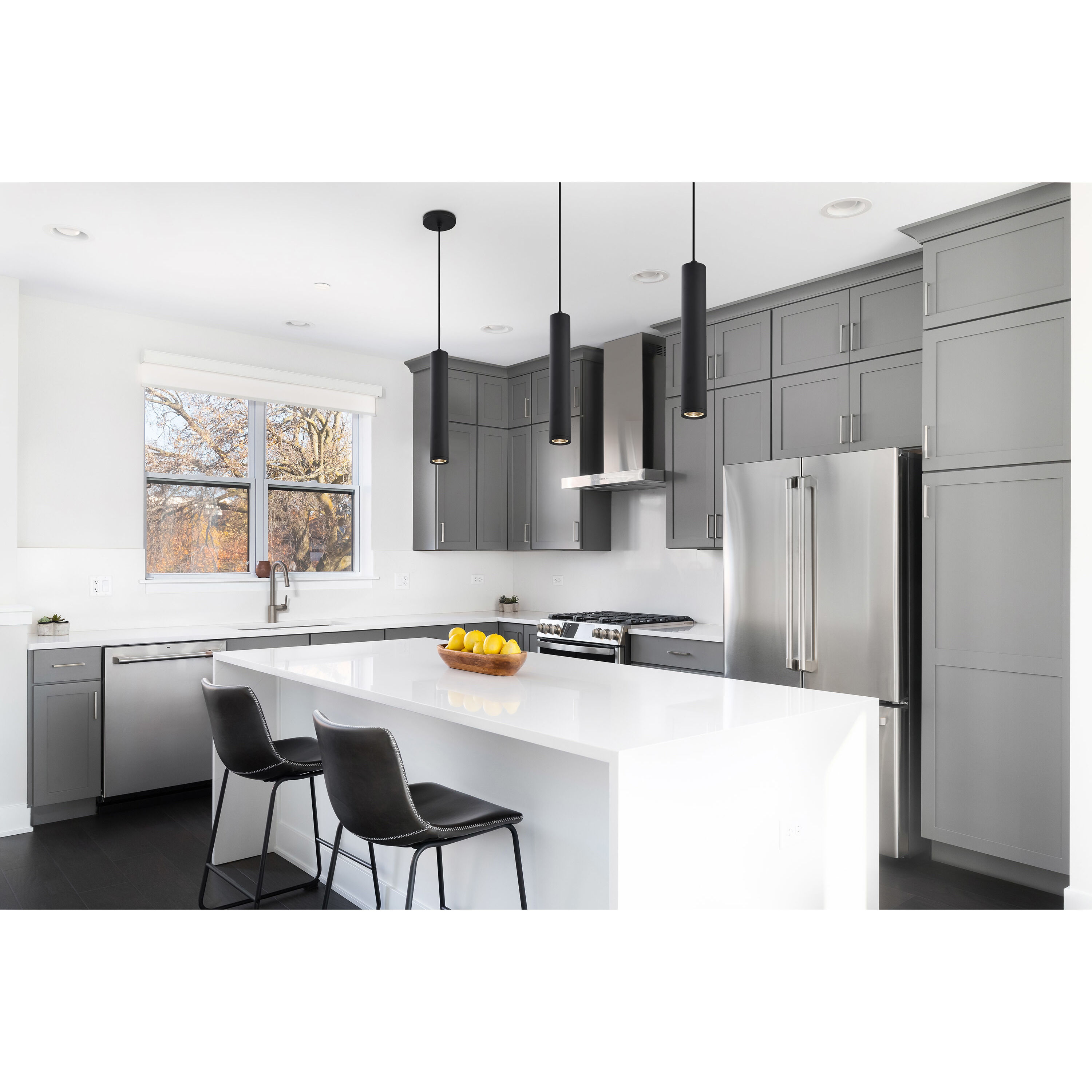 Century LED 2.56 inch Matte Black Pendant Ceiling Light