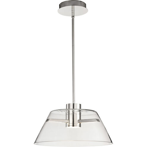 Edmond LED 17 inch Polished Nickel Pendant Ceiling Light