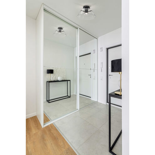 Edmond LED 17 inch Matte Black Semi Flush Mount Ceiling Light