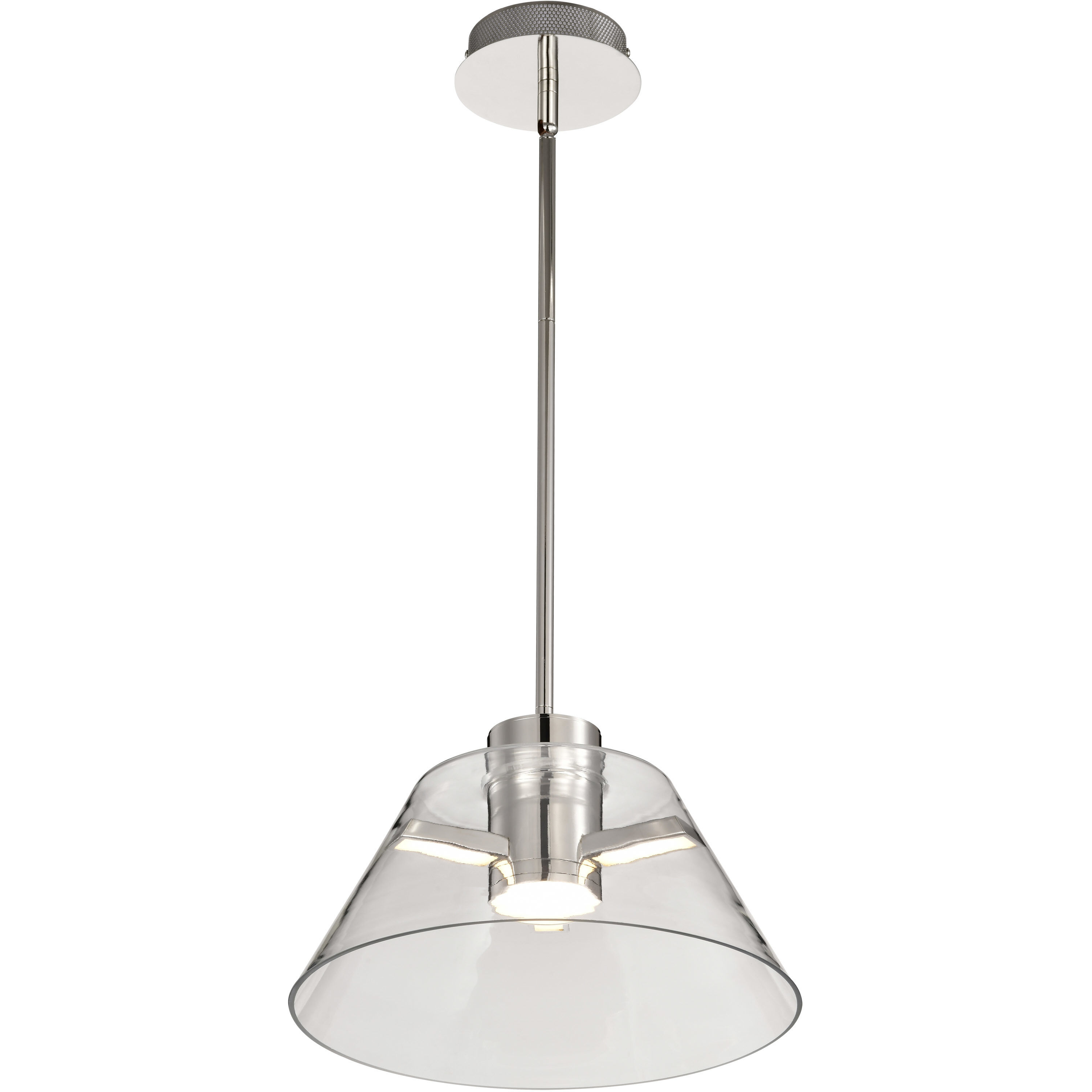 Edmond LED 13.63 inch Polished Nickel Pendant Ceiling Light
