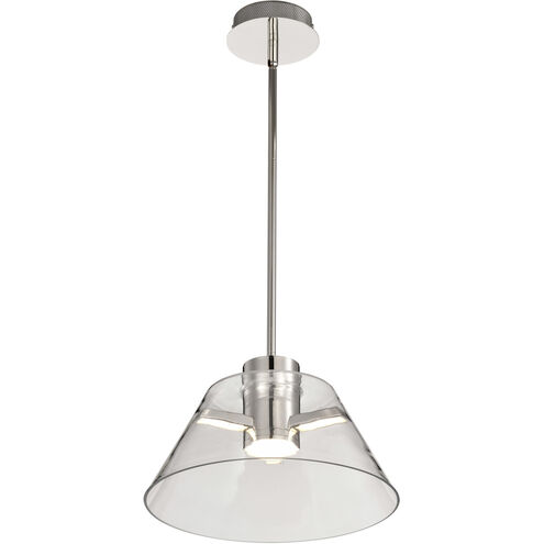 Edmond LED 13.63 inch Polished Nickel Pendant Ceiling Light