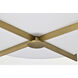 Roselle 14.38 inch Natural Brass Flush Mount Ceiling Light