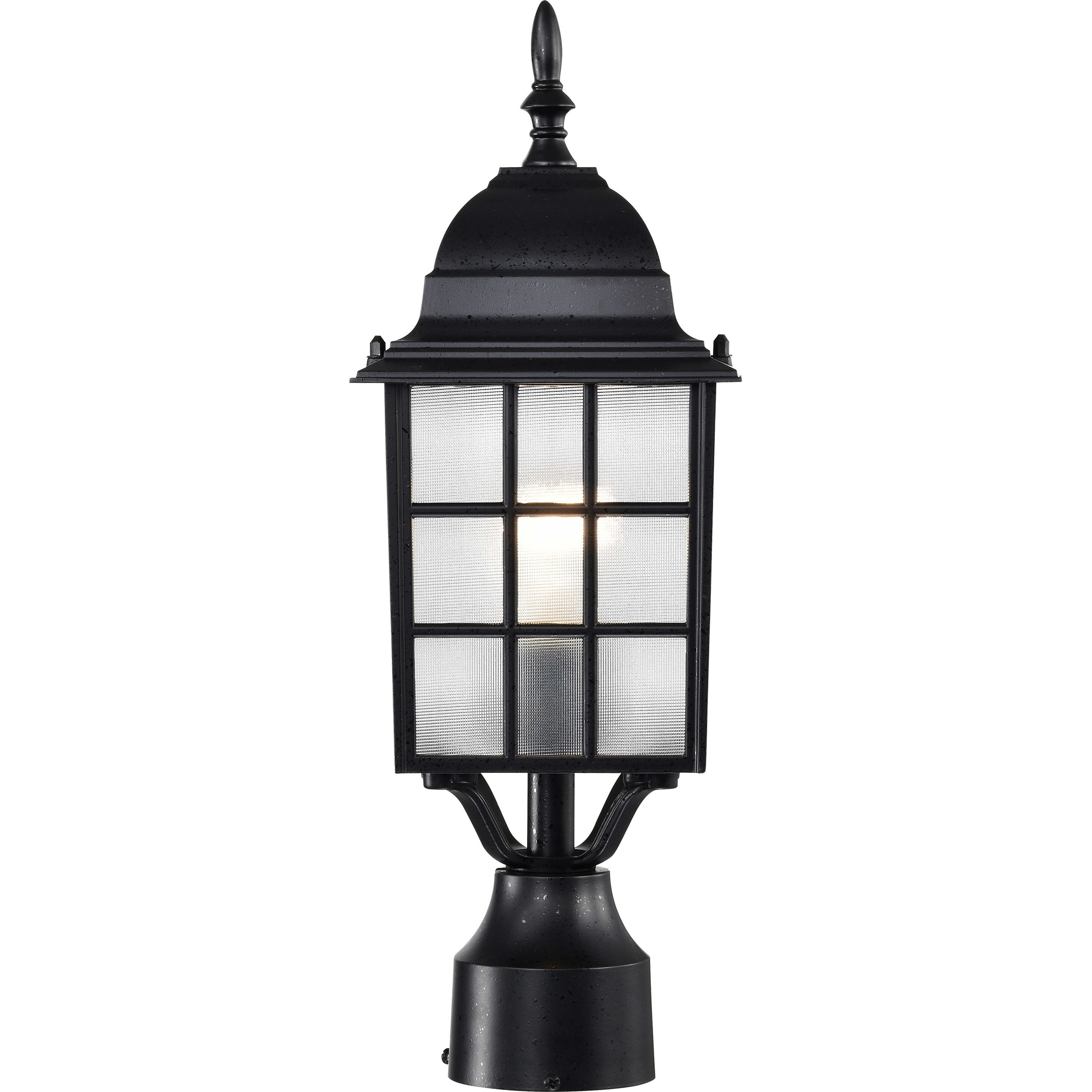 Adams 1 Light 18 inch Textured Black Outdoor Post Light