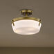 Rowen 4 Light 18.5 inch Natural Brass Semi Flush Mount Ceiling Light