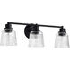 Grayson 24 inch Matte Black Vanity Wall Light
