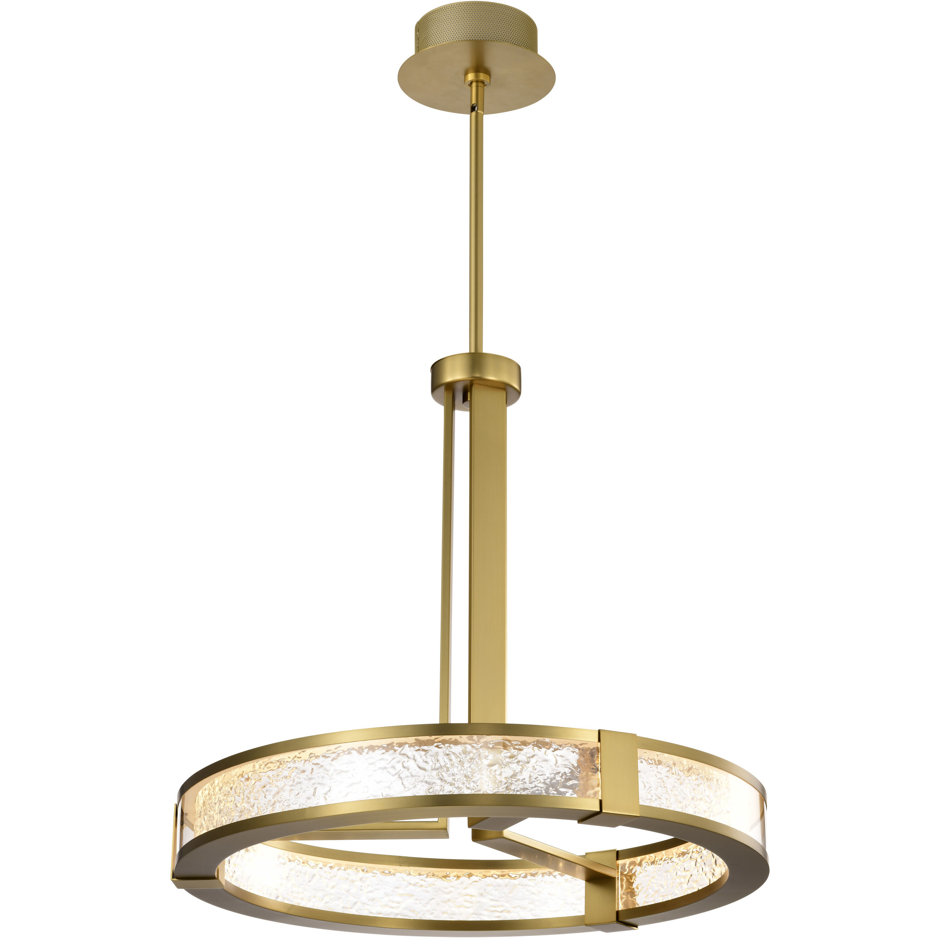 Darrow LED 24 inch Vintage Brass Pendant Ceiling Light