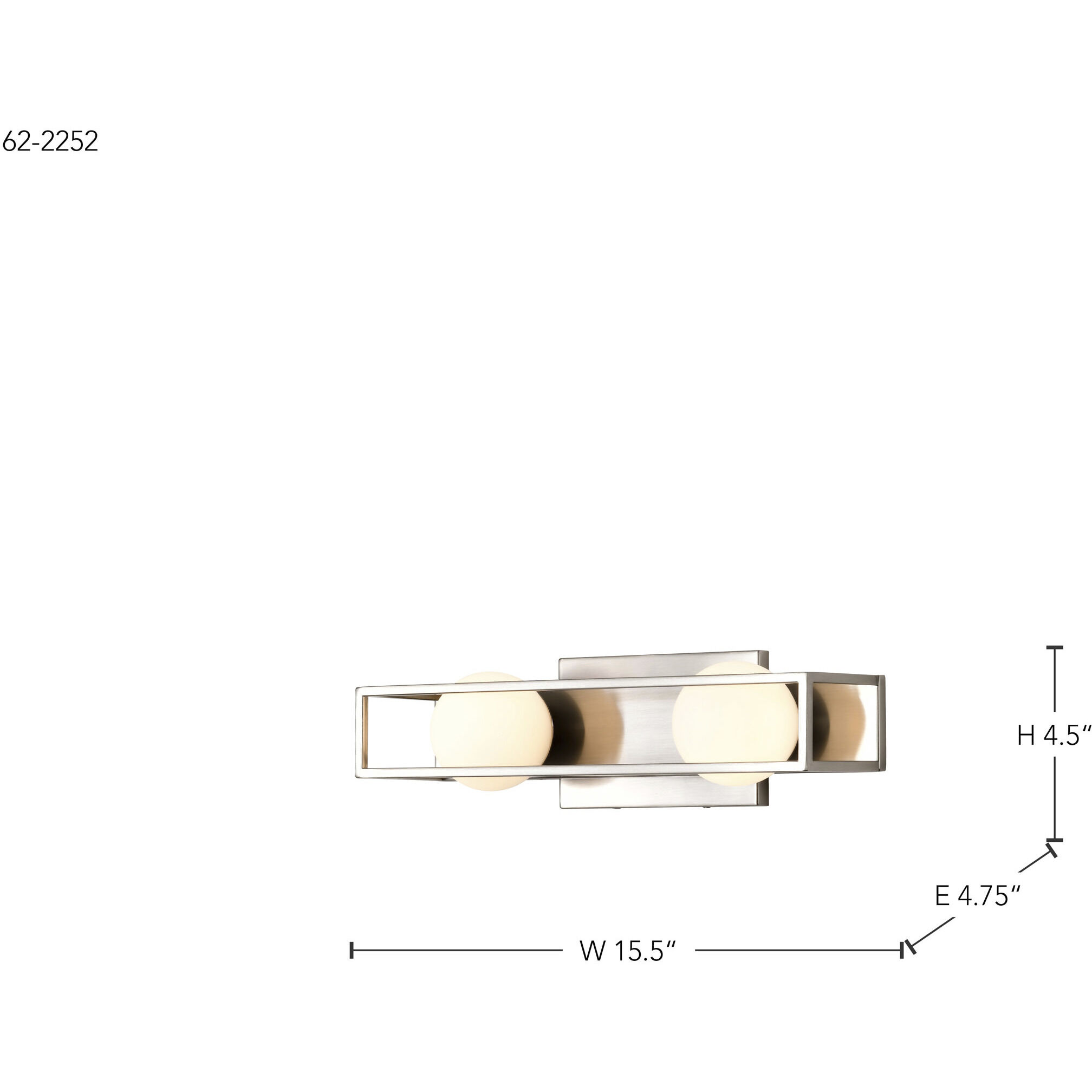 Jenkins LED 15.5 inch Brushed Nickel Vanity Light Wall Light