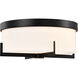 Roselle 14.38 inch Matte Black Flush Mount Ceiling Light