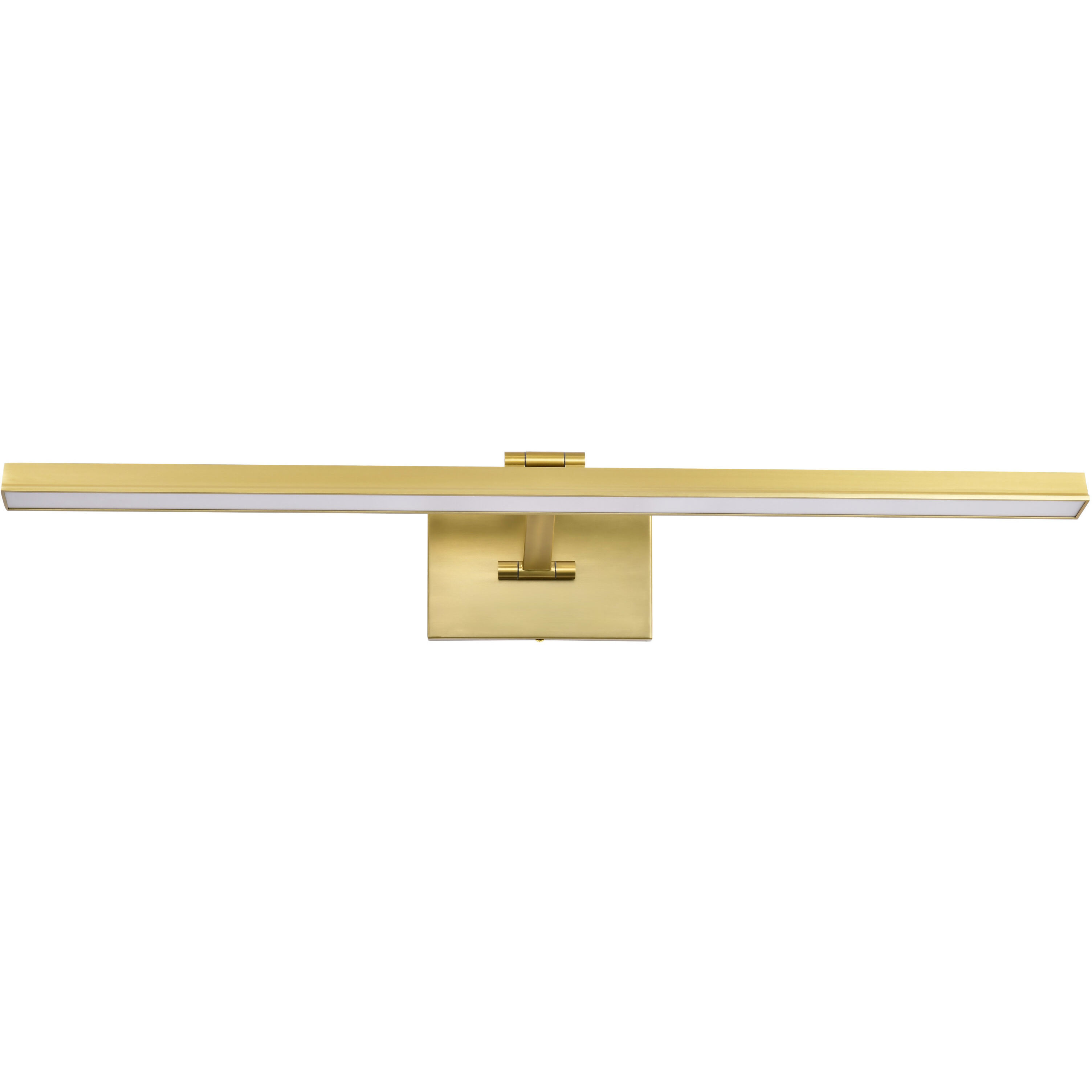 Hazel LED 35.8 inch Vintage Brass Vanity Wall Light