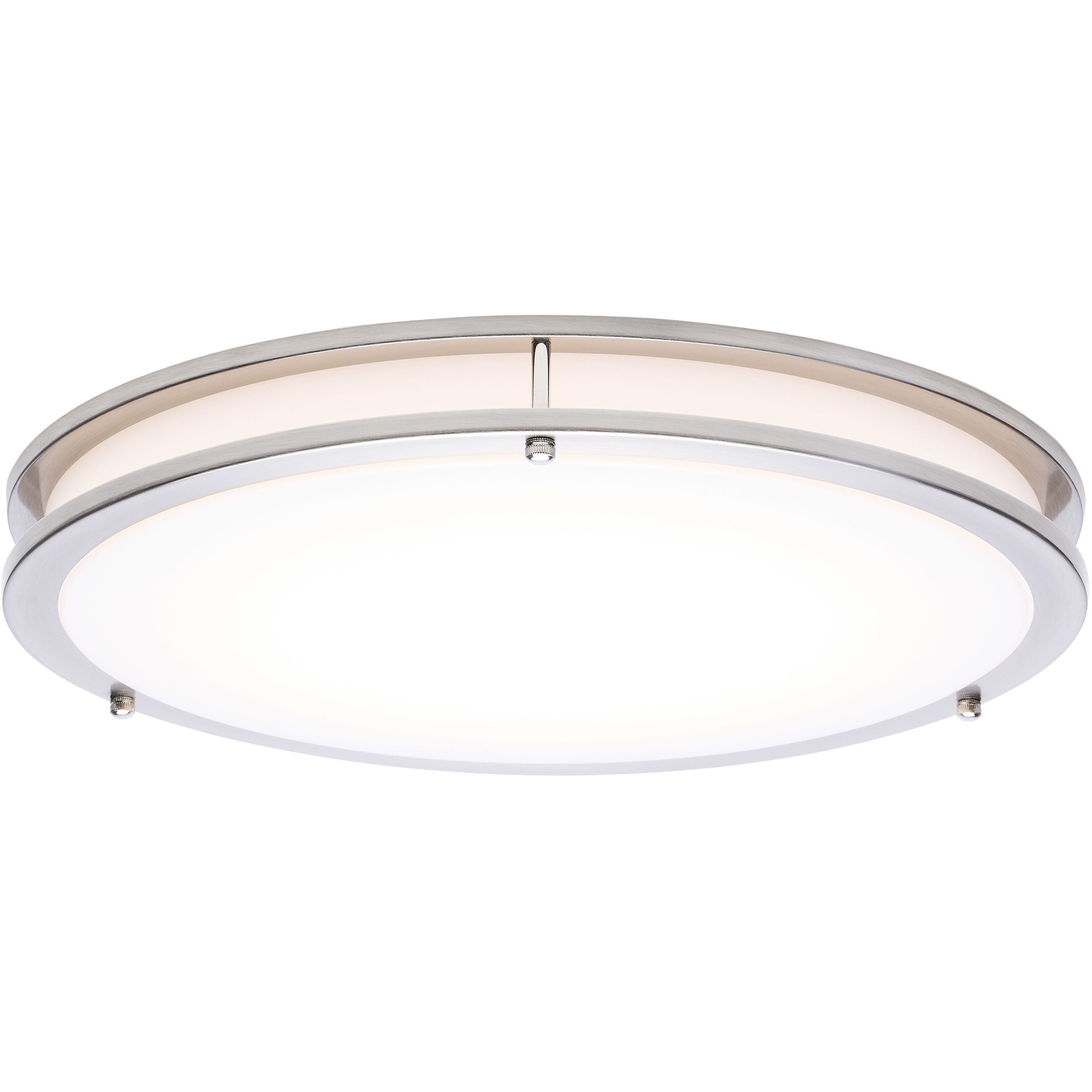 Glamour LED 16.93 inch Brushed Nickel Flush Mount Ceiling Light