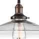 Vintage 1 Light 14 inch Rustic Bronze Pendant Ceiling Light